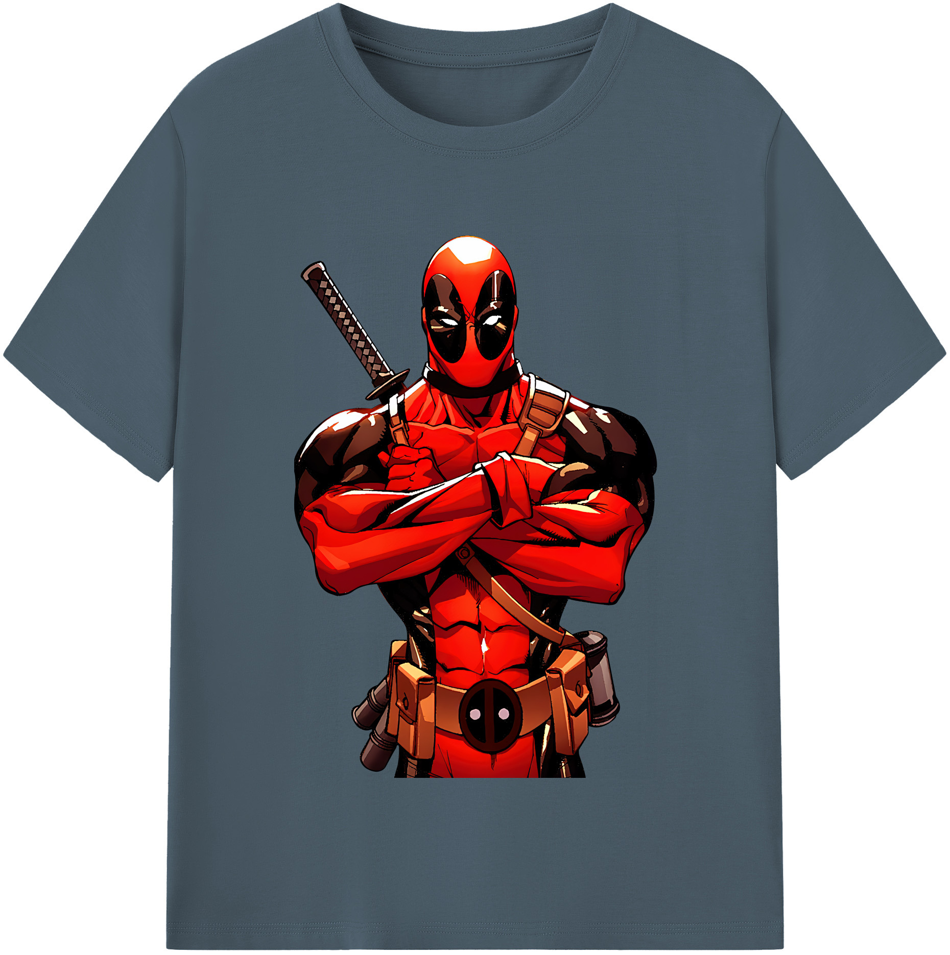 （画像用） Deadpool デッドプール 綿100％半袖Tシャツ（フロントプリント）